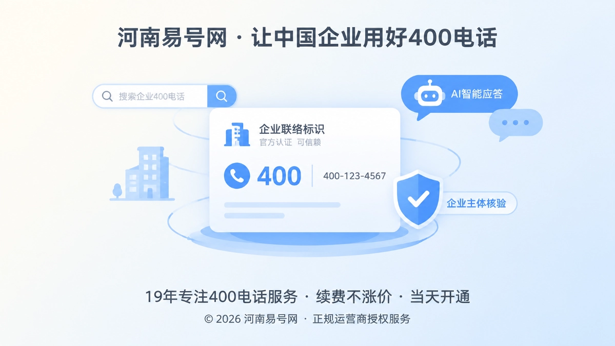 2026年400电话易号正名：号码不是排名捷径，却能增强企业可信度