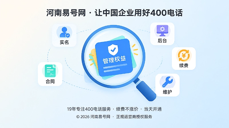 聚焦号码管理权益与正规服务判断的插画